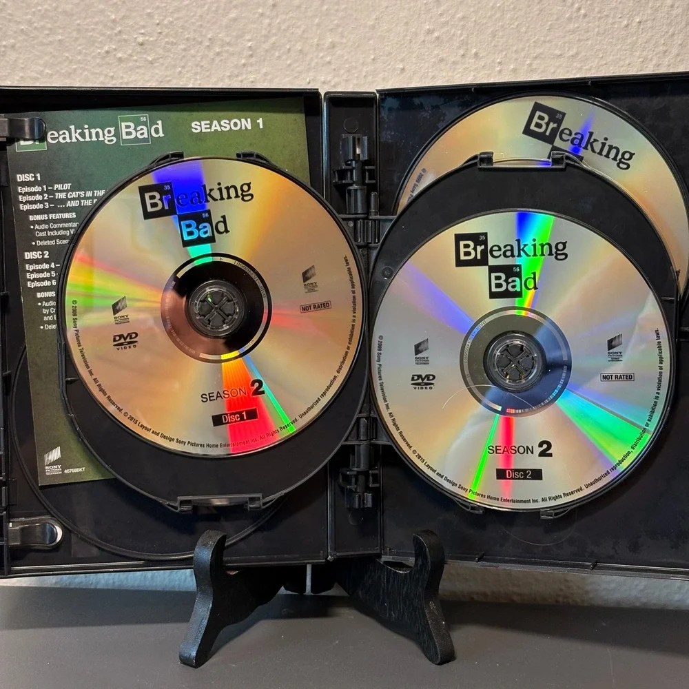 Sony Breaking Bad Seasons 1 & 2 DVD Unisex OS Multicolor Excellent Drama Series